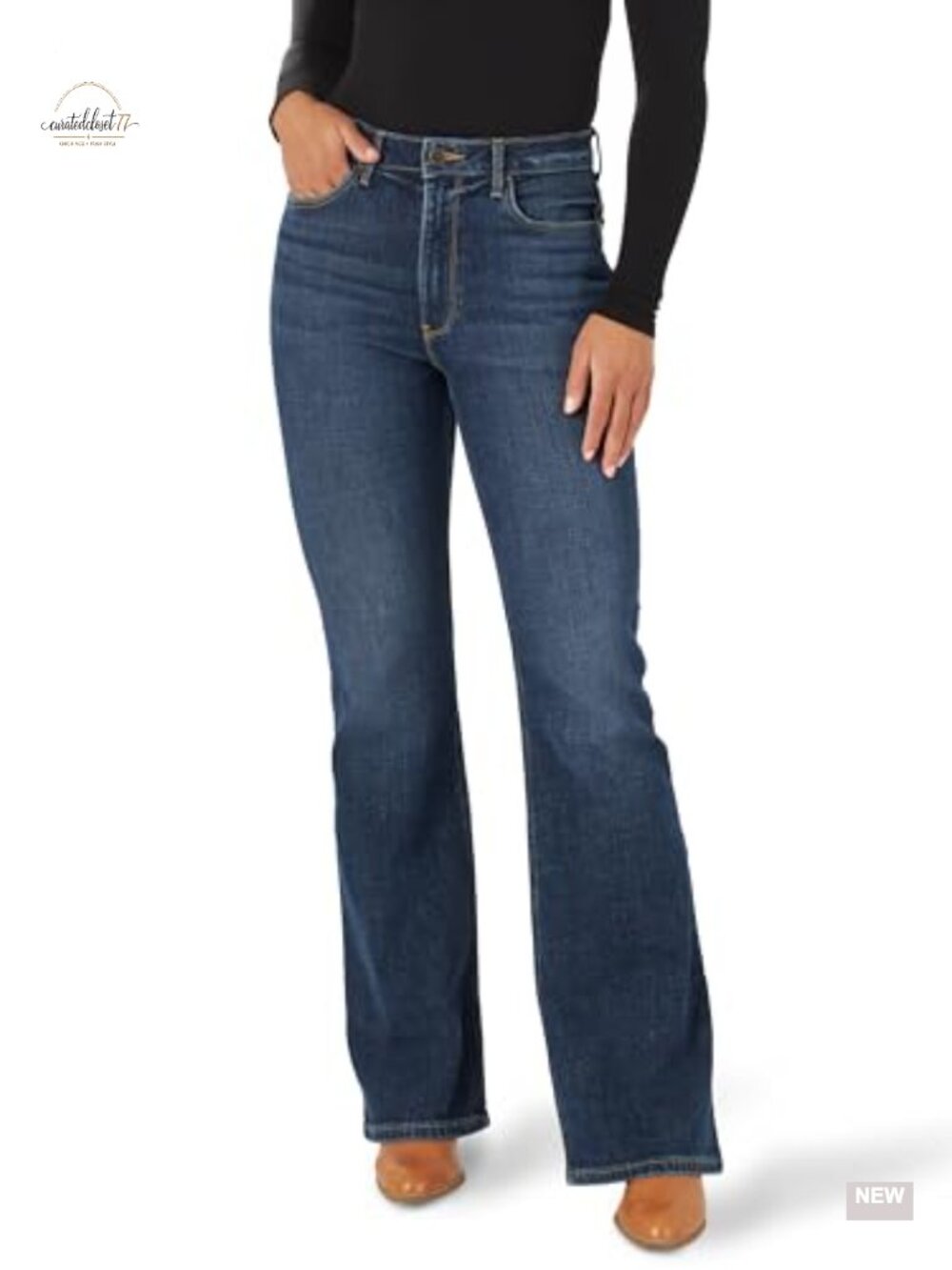 High Rise Flare Jeans Stretch Five Pocket Denim Casual